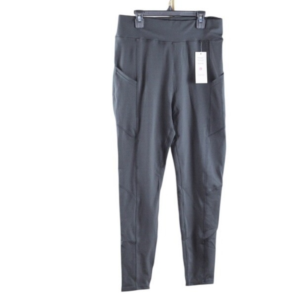 Pop Fit Athleisure High Waisted Leggings with Pockets Black XL POP2221-2 NEW